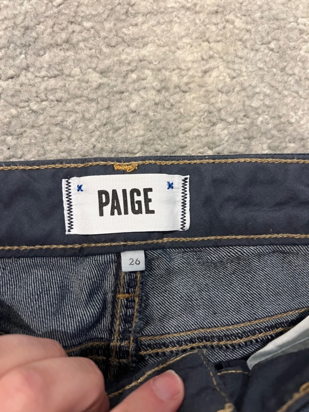 PAIGE Skinny Jeans in Dark Indigo Wash kylie crop - Picture 2 of 3
